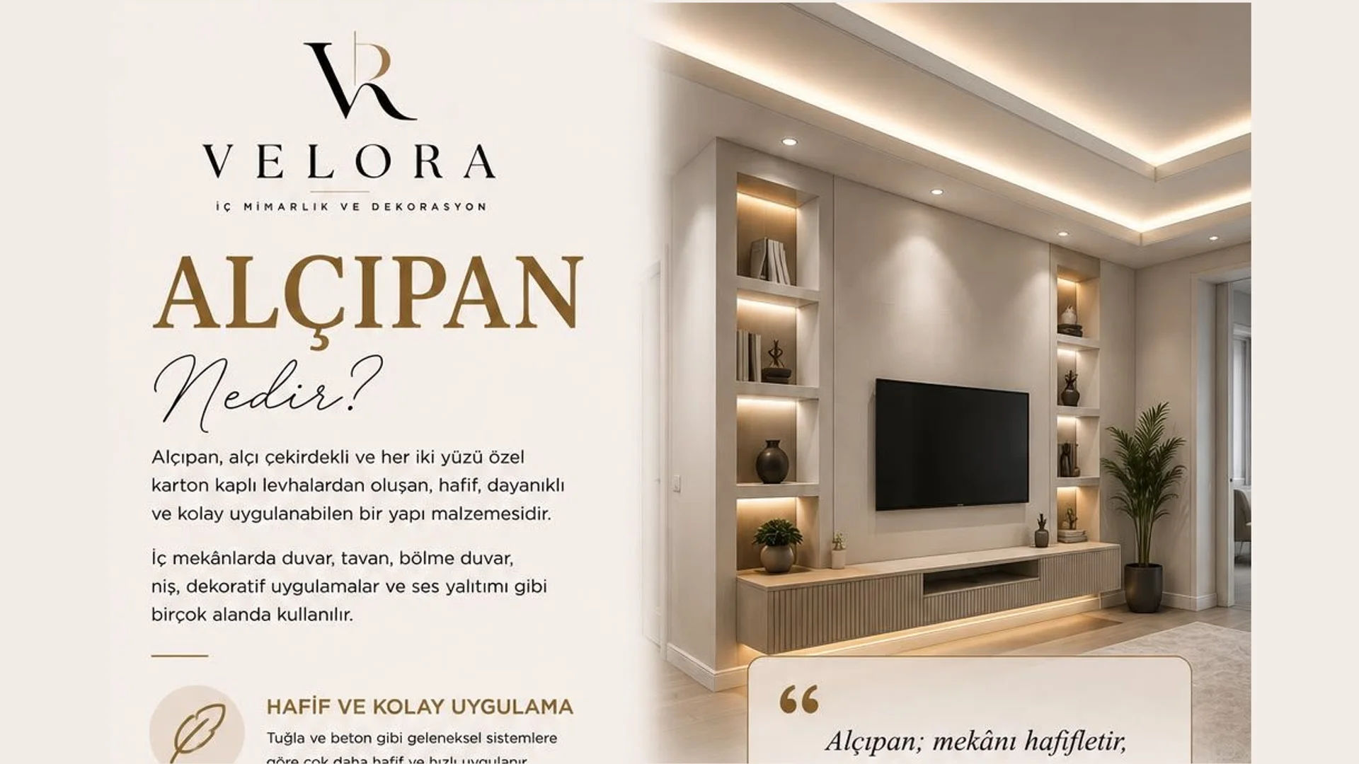 Alçıpan nedir? Bölme duvar, asma tavan ve niş