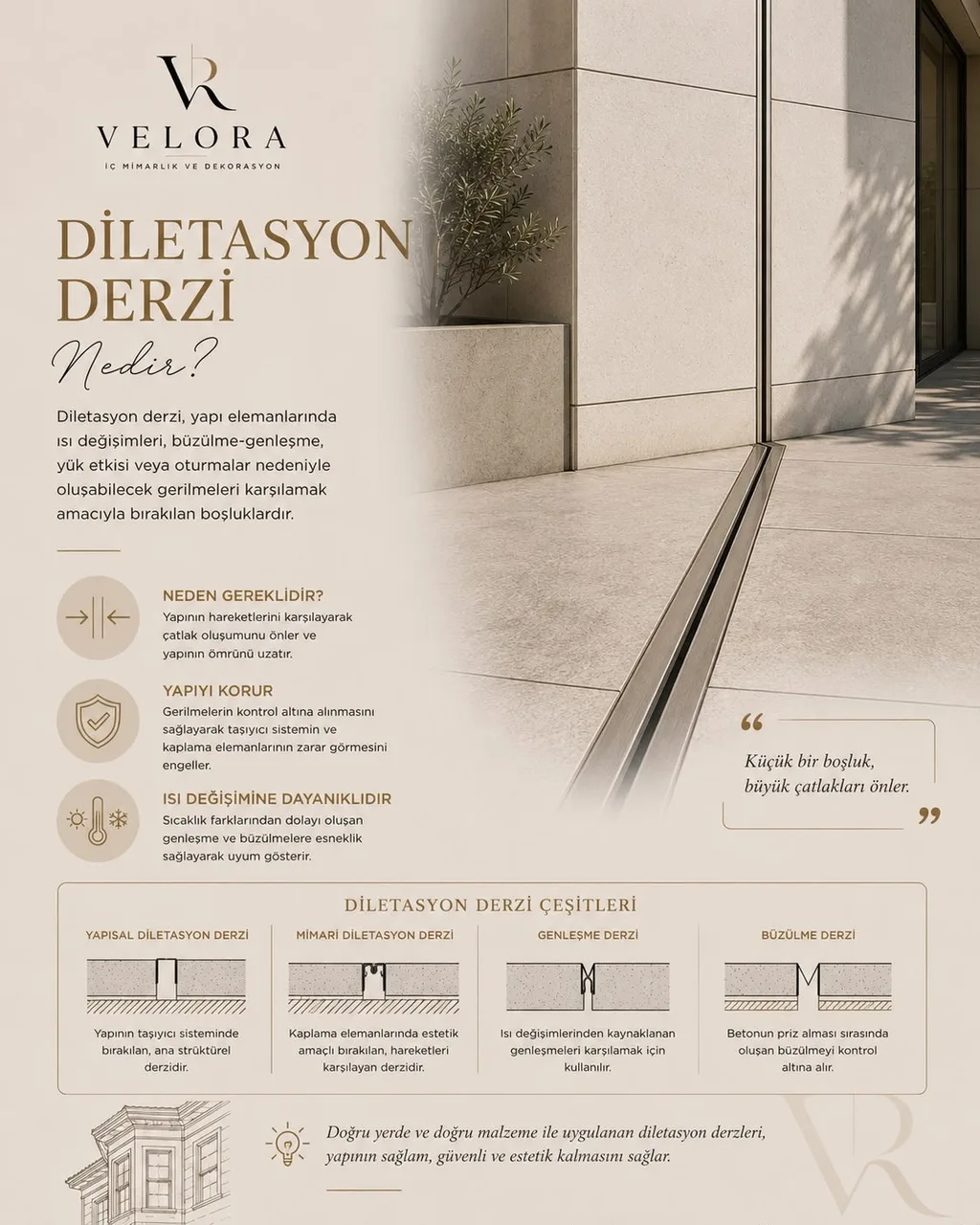 Diletasyon derzi nedir? Küçük boşluk, büyük çatlağın önü — Velora