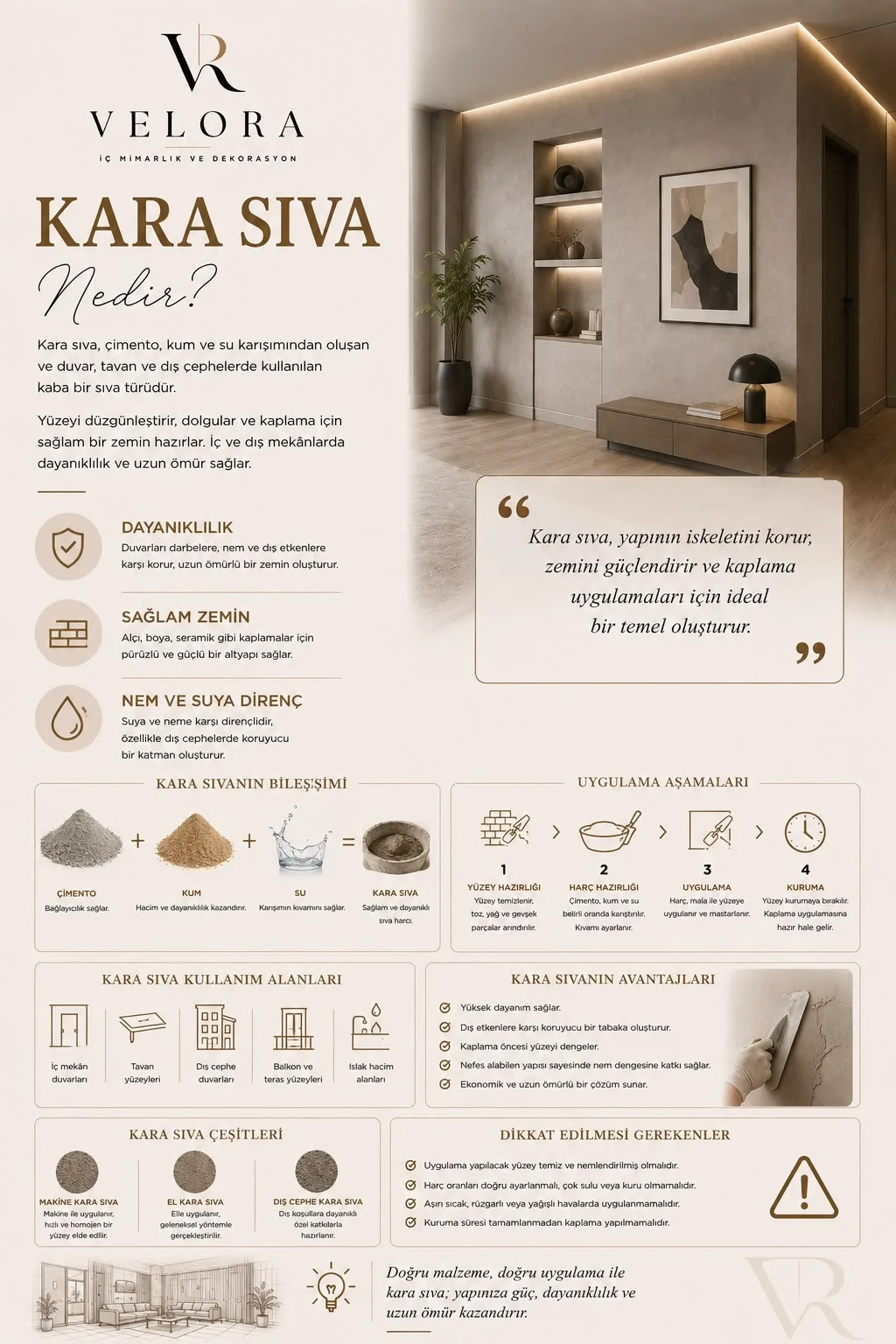 Kara sıva nedir? Kaplamanın altındaki sağlam zemin — Velora