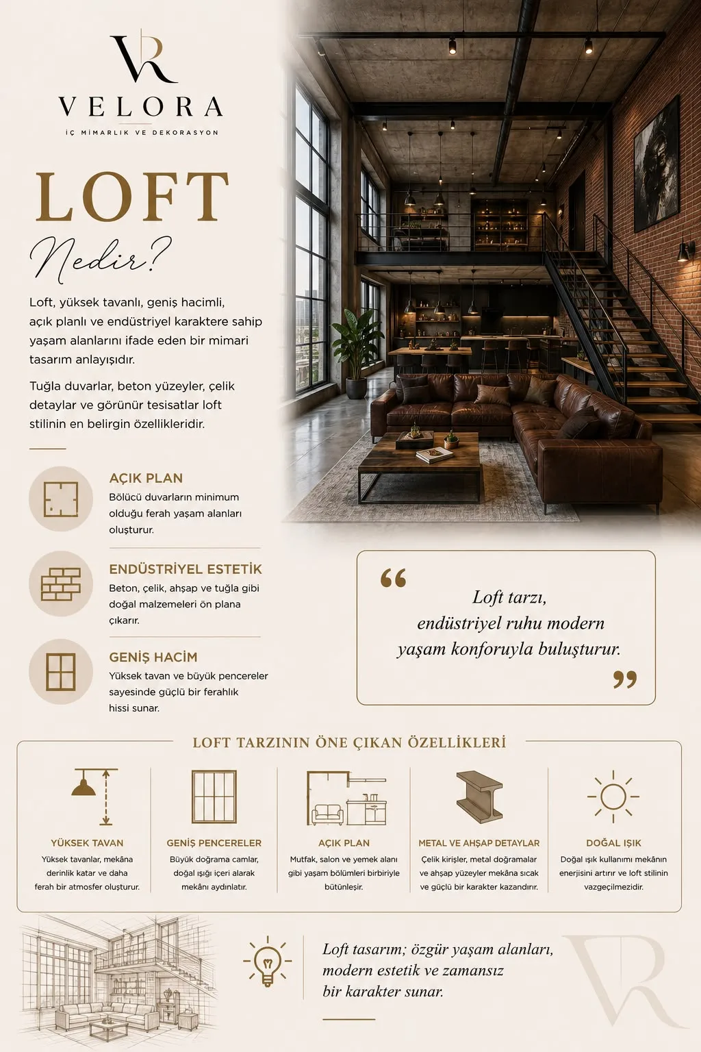 Loft nedir? Endüstriyel ruhun modern konfora dönüşmesi — Velora